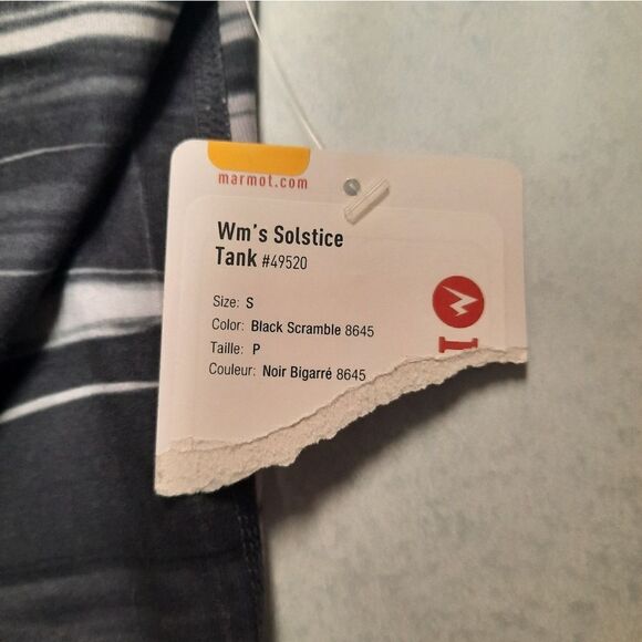 Marmot NWT Black Scramble Solstice Tank Top S - Picture 2 of 5